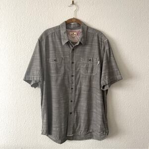Grey Short Sleeve Button Up Shirt Size XL by Woolrich